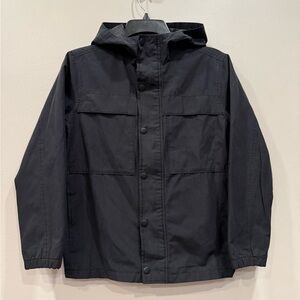 Old Navy Windbreaker Hooded Jacket Black Boys L 10-12 Full Zip